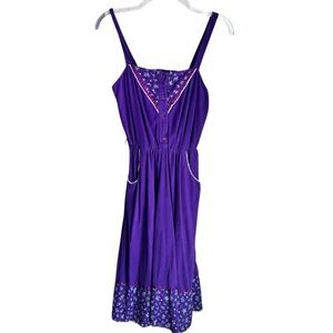 Vintage 70s purple prairie dress Gunne Sax style XS
